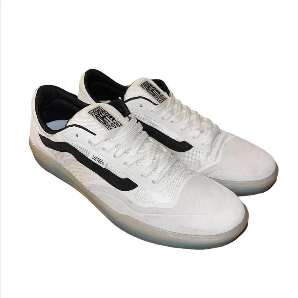 Vans Ave Pro Anthony Van Engelen Skate Shoes, White, Men’s  10.5 Like New!